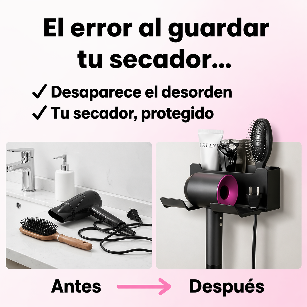 Soporte para secador de pelo